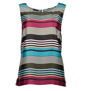 NWOT Talbots Blue & Multi Colors Stripe Tank Top Women’s Size Extra Large Petite